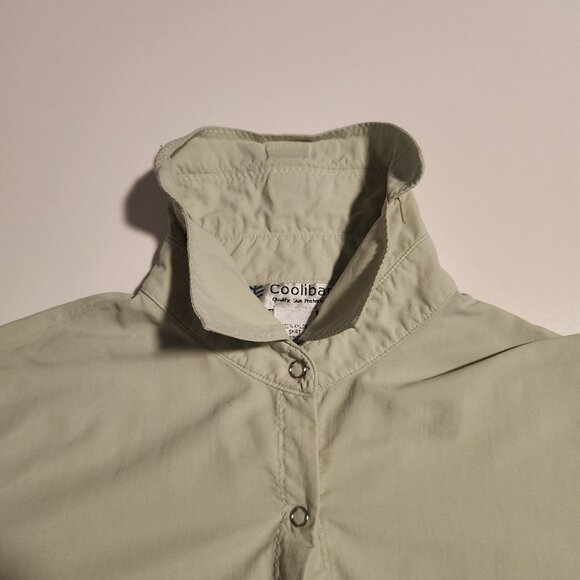 Coolibar Shirt Long Sleeve Snap Front UPF 50+ Nylon Lt Green Womens Small - Picture 9 of 14